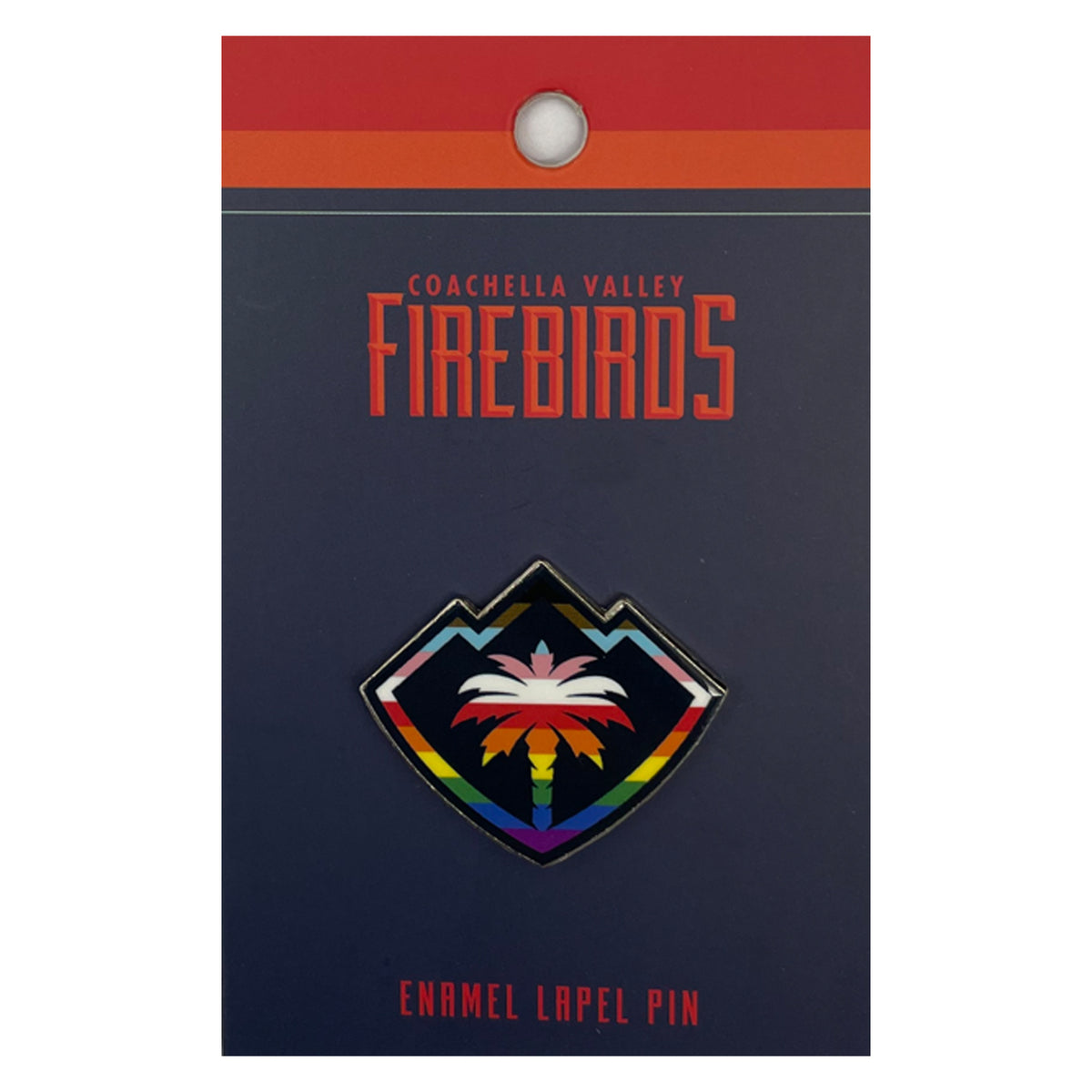 Coachella Valley Firebirds Palm Tree Logo Pride Pin