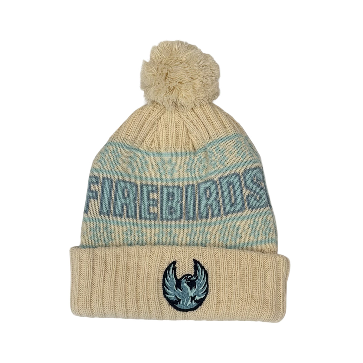 Coachella Valley Firebirds Oatmeal Pom Beanie
