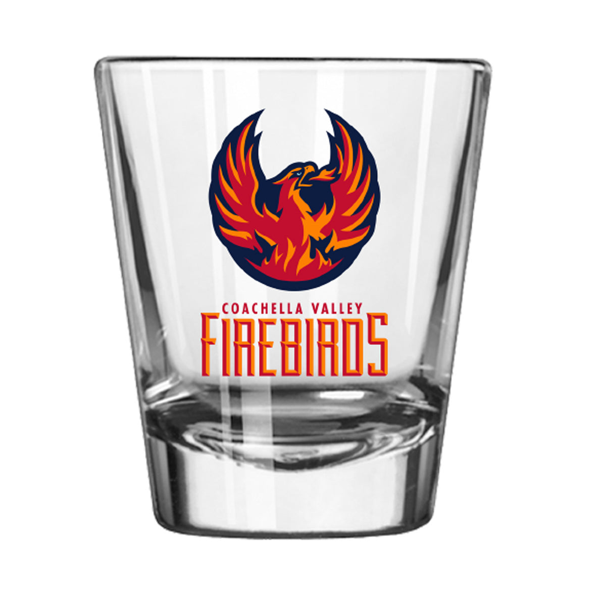 Coachella Valley Firebirds Primary 2oz Shot Glass