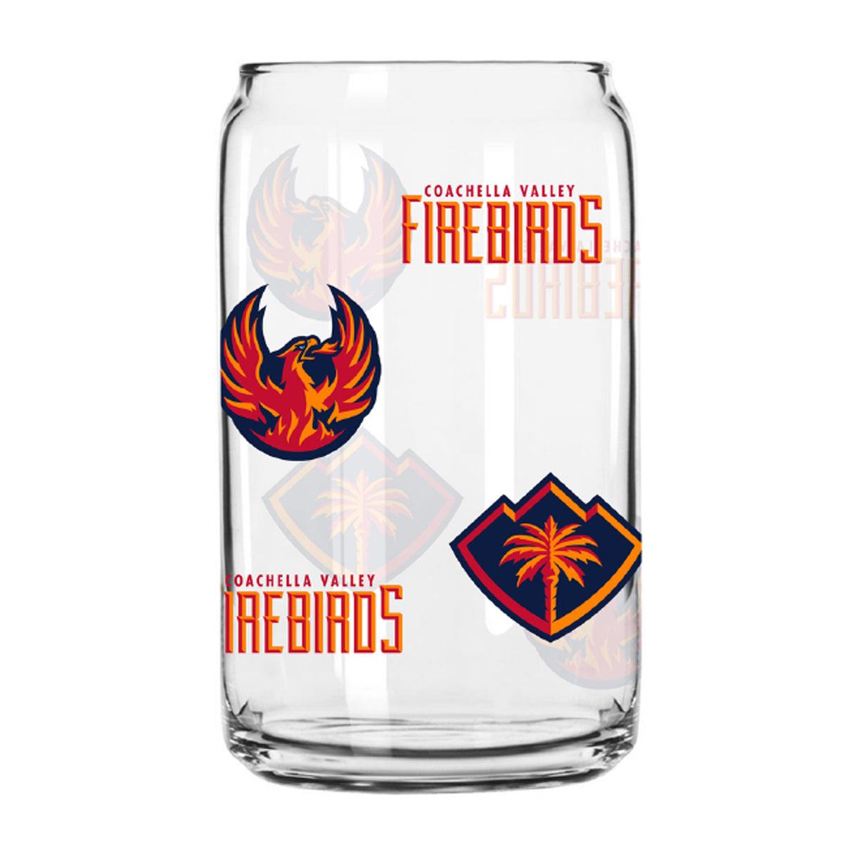 Coachella Valley Firebirds Primary Can Glass 16oz