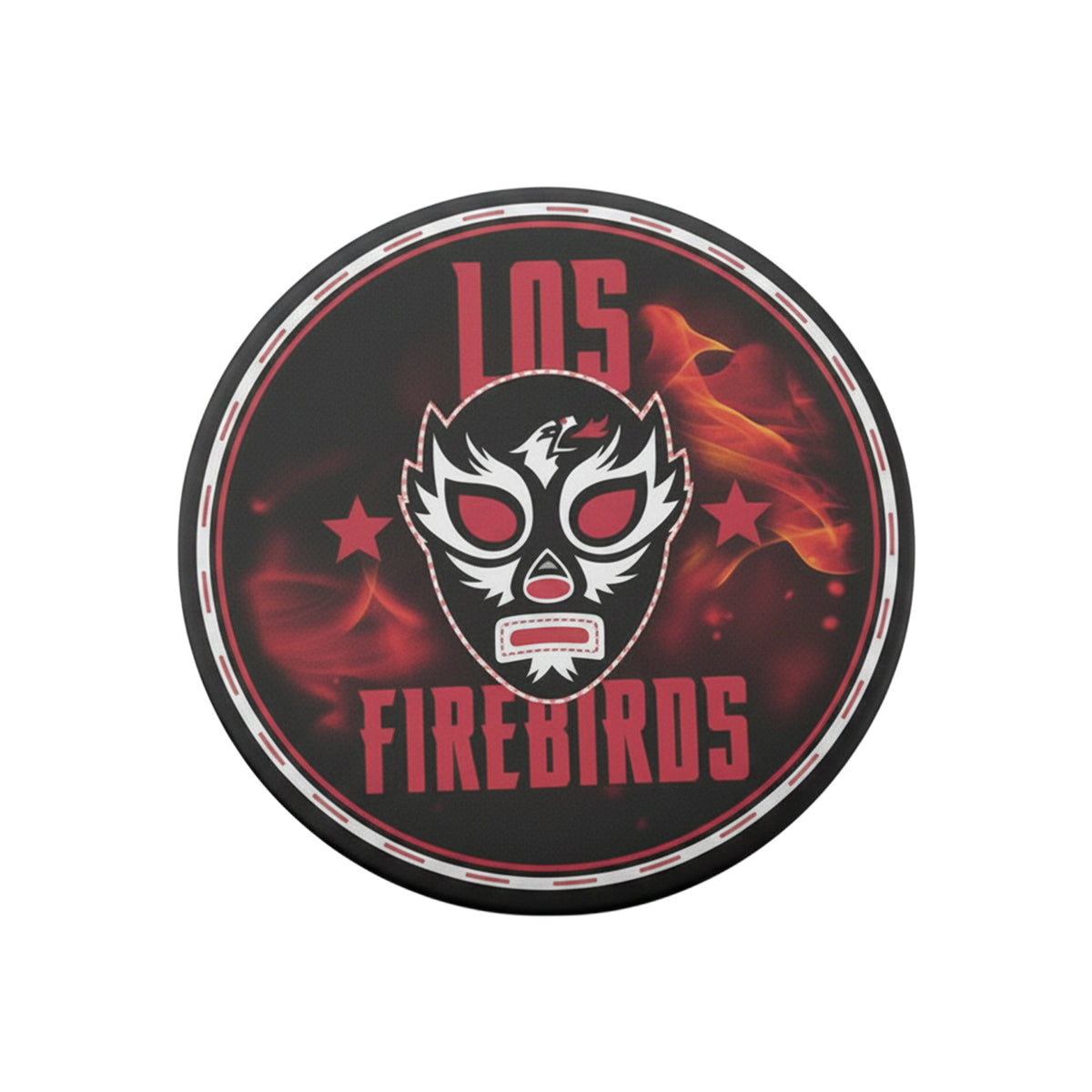 Coachella Valley Firebirds Los Firebirds Lucha Logo Puck