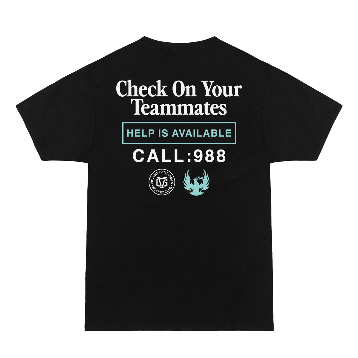 Coachella Valley Firebirds Check On Your Teammates Black Tee